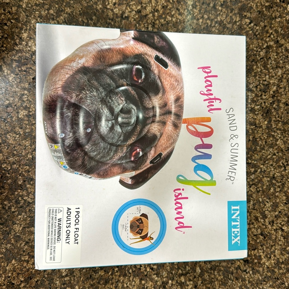 Sand & Summer Pug Pool Float NEW